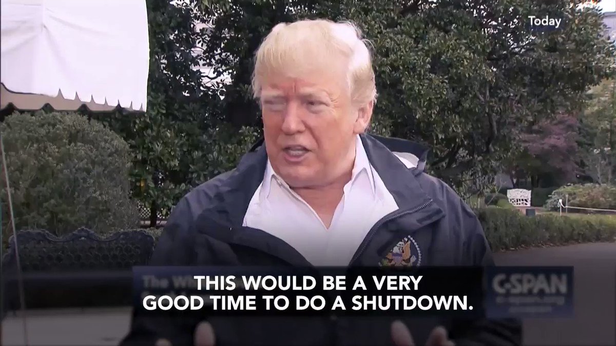 There are two good, bipartisan options on the table for the president to avoid a shutdown.
@realDonaldTrump is the only reason there would be a shutdown.
RT if you think the country shouldn't suffer because of a #TrumpTemperTantrum.