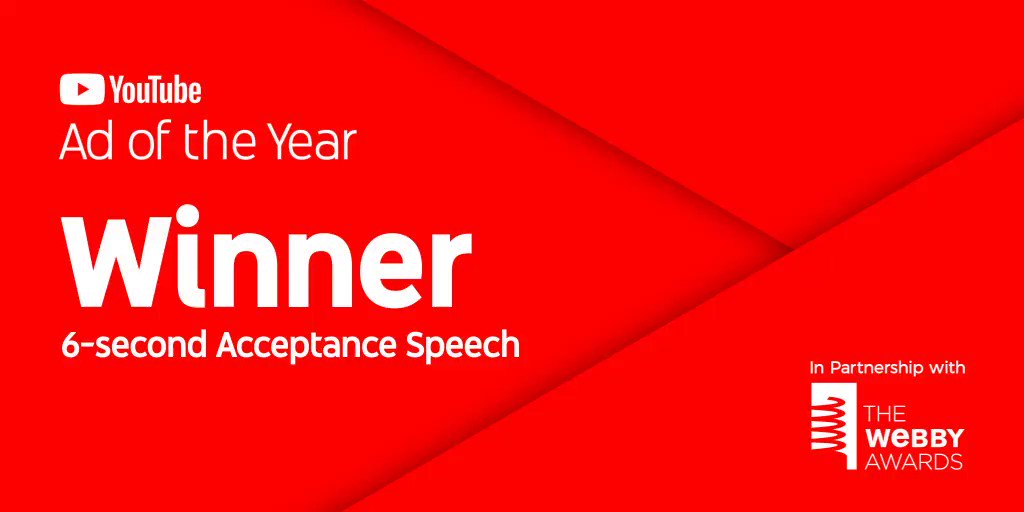 Well played on the acceptance speech, @okrpagency! Let’s give the team a round of 👏 for “Save Money on @Groupon!” winning #TheYouTubeAd That Has Six Appeal → https://goo.gl/UTQ5xY