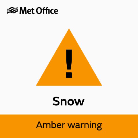 #Snow, heavy at times likely in the north on #Saturday. Stay #weatheraware & keep an eye on http://bit.ly/WxWarning for the latest info