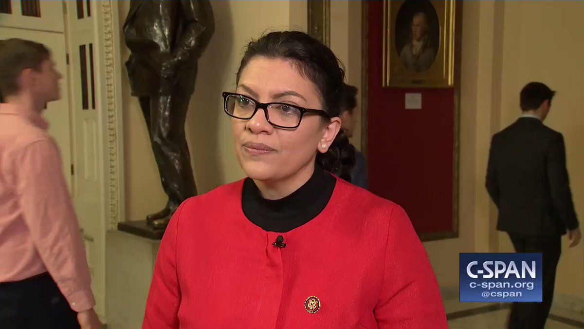 .@RepRashida on her impeachment comments: "I'm raw. I'm real. I'm authentic. I'm not going to be your polished politician, or perfect. I will get arrested if it's the right thing to do...and yes I use words that some people will call different names. I call it colorful."