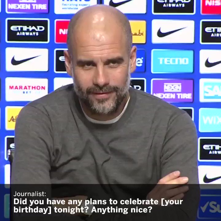 Birthday boy Pep Guardiola claims he doesn\t have any friends...

Watch until the end for a happy ending 