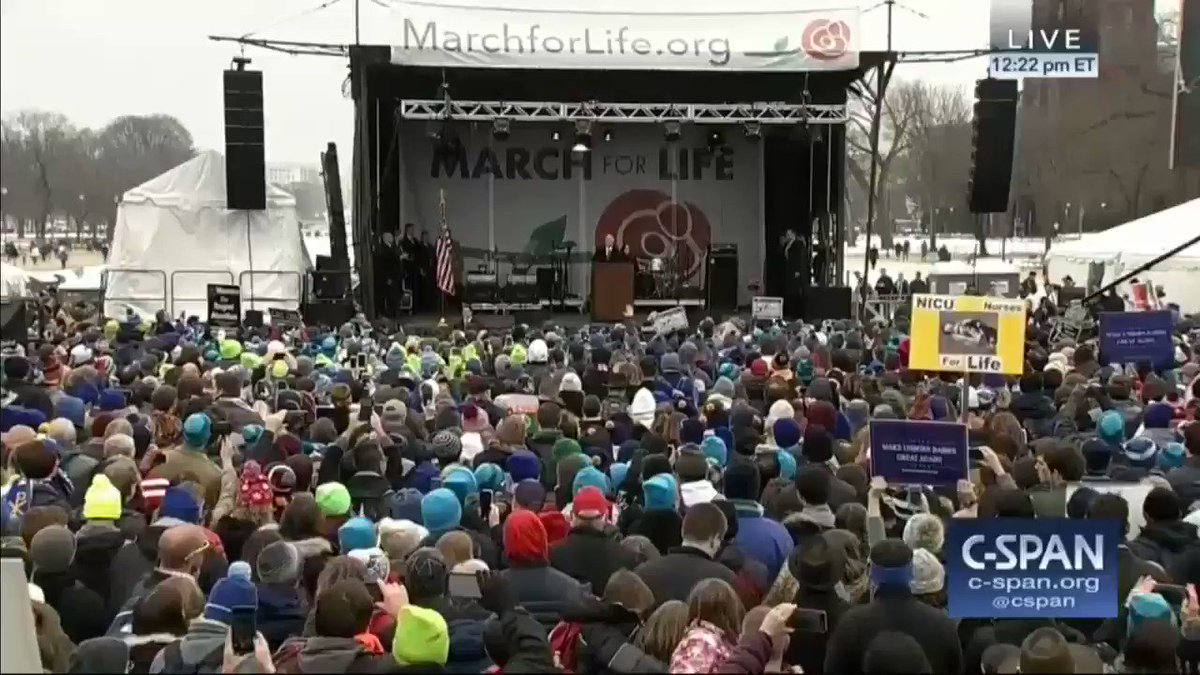 “We gather here because we stand for life.” -@VP