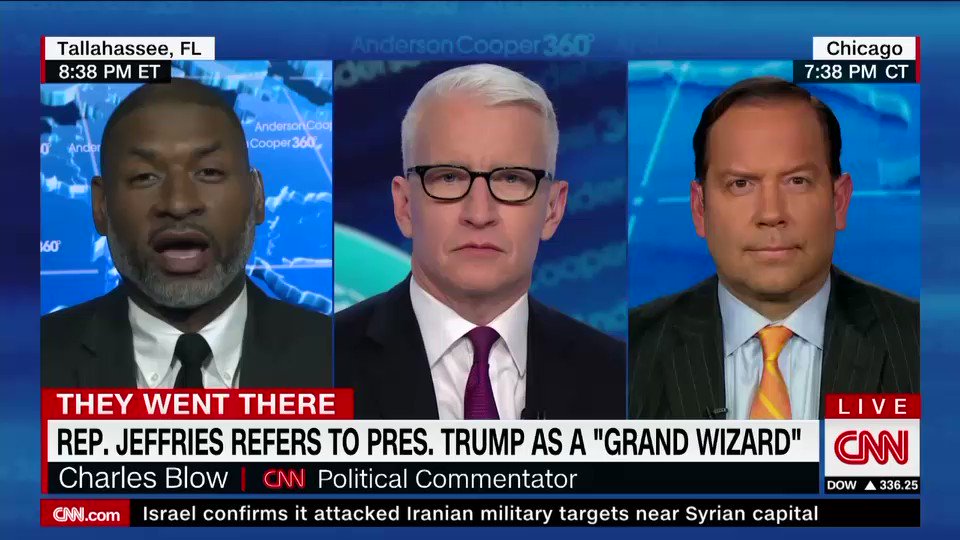 NYT's @CharlesMBlow says there's no longer a question on whether Pres. Trump is a racist:
"I'm vexed by the whole idea we keep coming back to this question about whether or not the man is a racist when it is clear his pattern of behavior over his entire life suggests that he is"