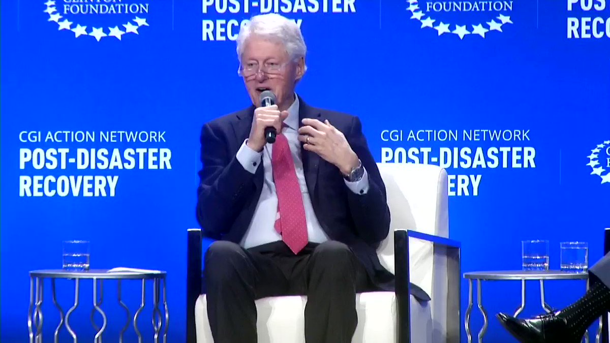 "Figure out how you can do more right things for these wonderful places we've come to support."
See President @BillClinton's closing remarks to leaders gathered this week to expand efforts to build back better in Puerto Rico and the Caribbean: