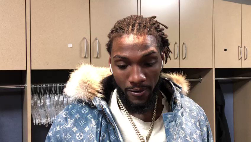 .@KennethFaried35 talks to the media after his 23-point performance.   🎙⤵️ https://t.co/iQ36PnosvC