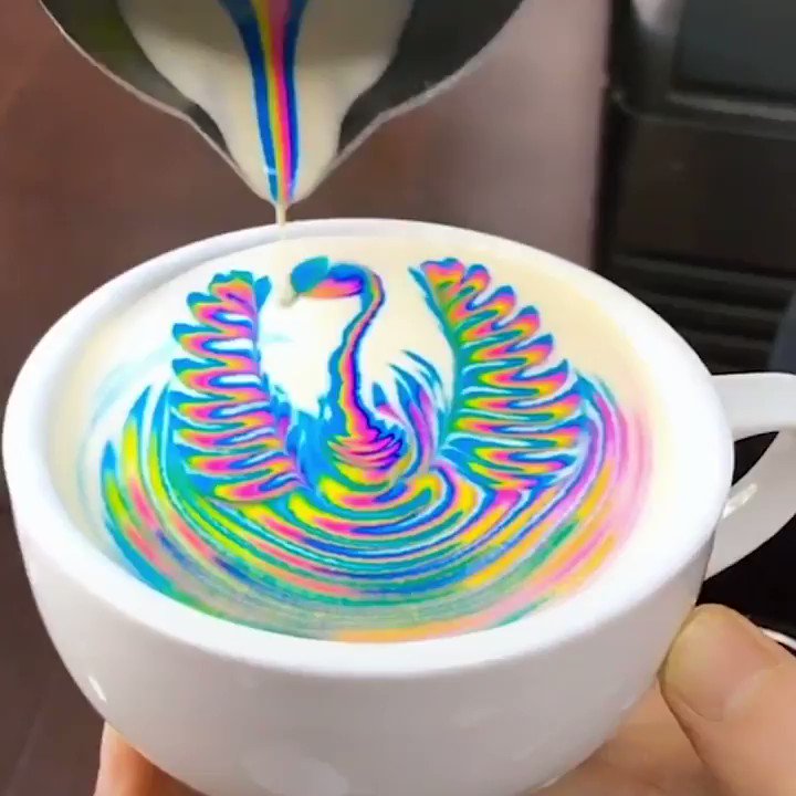 Rainbow phoenix latte art☕️
By Coffee Mang Sensei