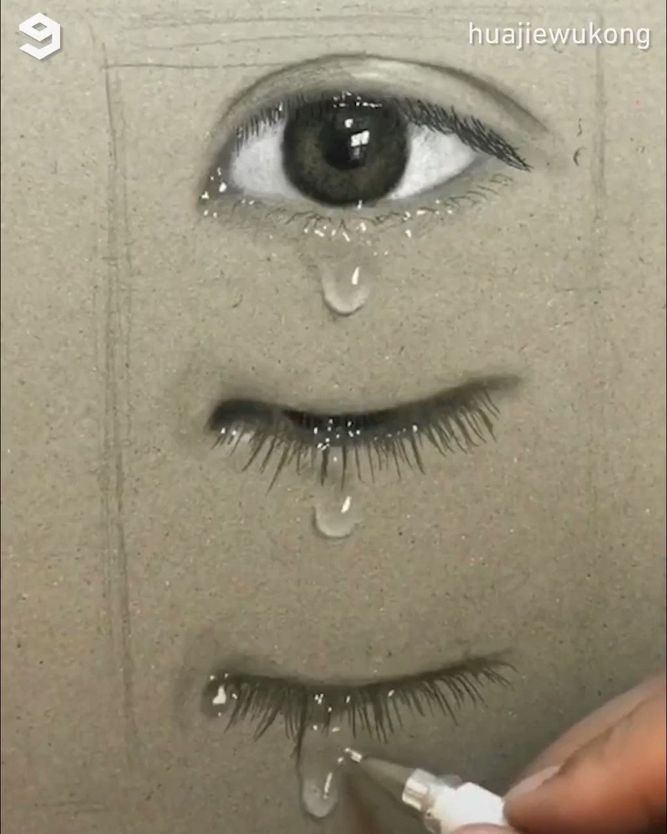 How to draw teary eyes
✍🏻by huajiewukong