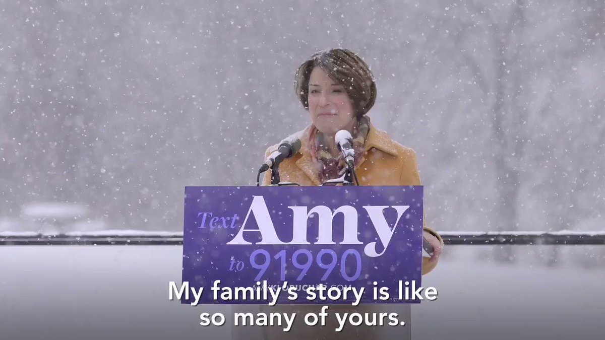 Watch this excerpt from Amy's epic speech.
The cold didn't stop us. The snow didn't stop us. This is how we win.
And follow this link to watch the whole speech: http://amyklobuchar.com/speech