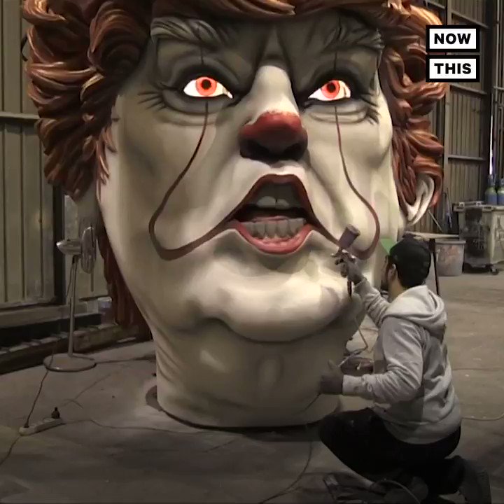 NowThis on Twitter: "This giant sculpture of Trump in clown makeup is pure nightmare  fuel https://t.co/VZOgjythPm" / Twitter