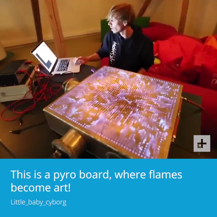 This 'pyro board' turns flames into art.