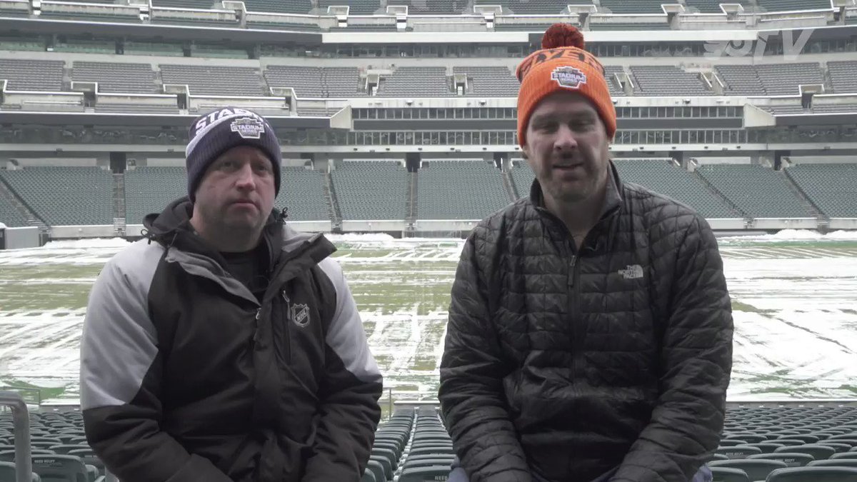 The #StadiumSeries is almost here and @ctherien6 stopped by @LFFStadium for a behind-the-scenes look at the rink construction! #LetsGoFlyers
