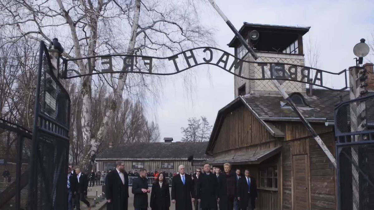 Karen and I were deeply moved by Birkenau and Auschwitz. It was a scene of unspeakable tragedy, reminding us of what tyranny is capable of. #NeverAgain
