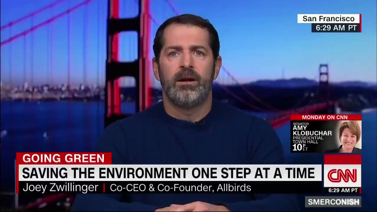 “We’re facing down the barrel of a gun with climate change, and particularly young people are looking for businesses and government to step up,” cofounder of Allbirds Joey Zwillinger tells CNN's @smerconish about the Green New Deal and climate change. https://cnn.it/2tmTU1V
