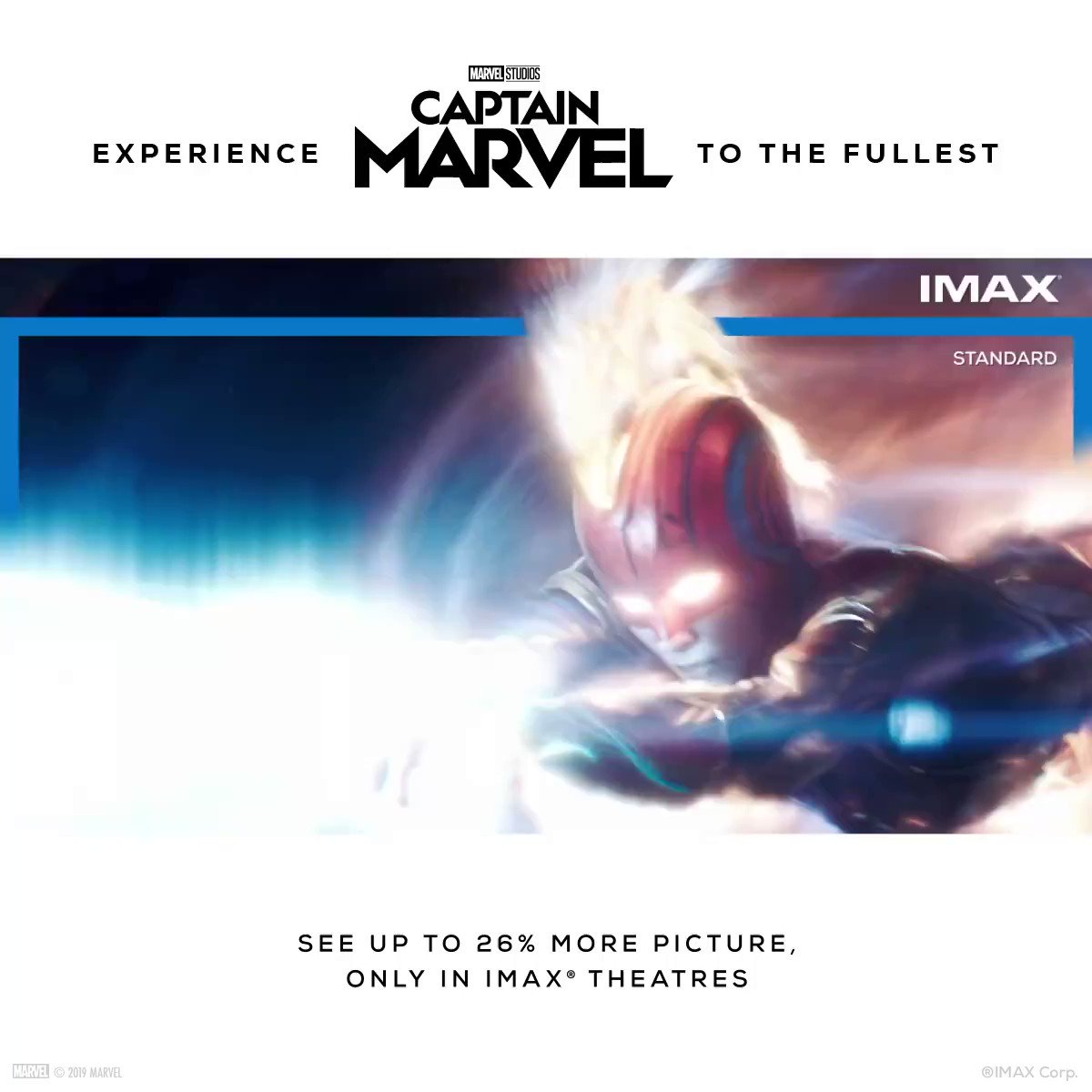 Characters as powerful as Carol Danvers deserve the most powerful cinema screens. 💥 Jump back into the MCU and immerse yourself in Marvel Studios’s #CaptainMarvel in the IMAX to see up to 26% more picture. 🤯 Know more on https://voxcinemas.info/2I9ZpLE . #CaptainMarvelatVOX