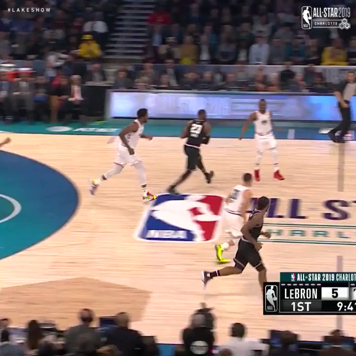 🎥 #LeBronJames tuvo 19 puntos y 8 rebotes para guiar a su equipo a la victoria en el Juego de Estrellas: