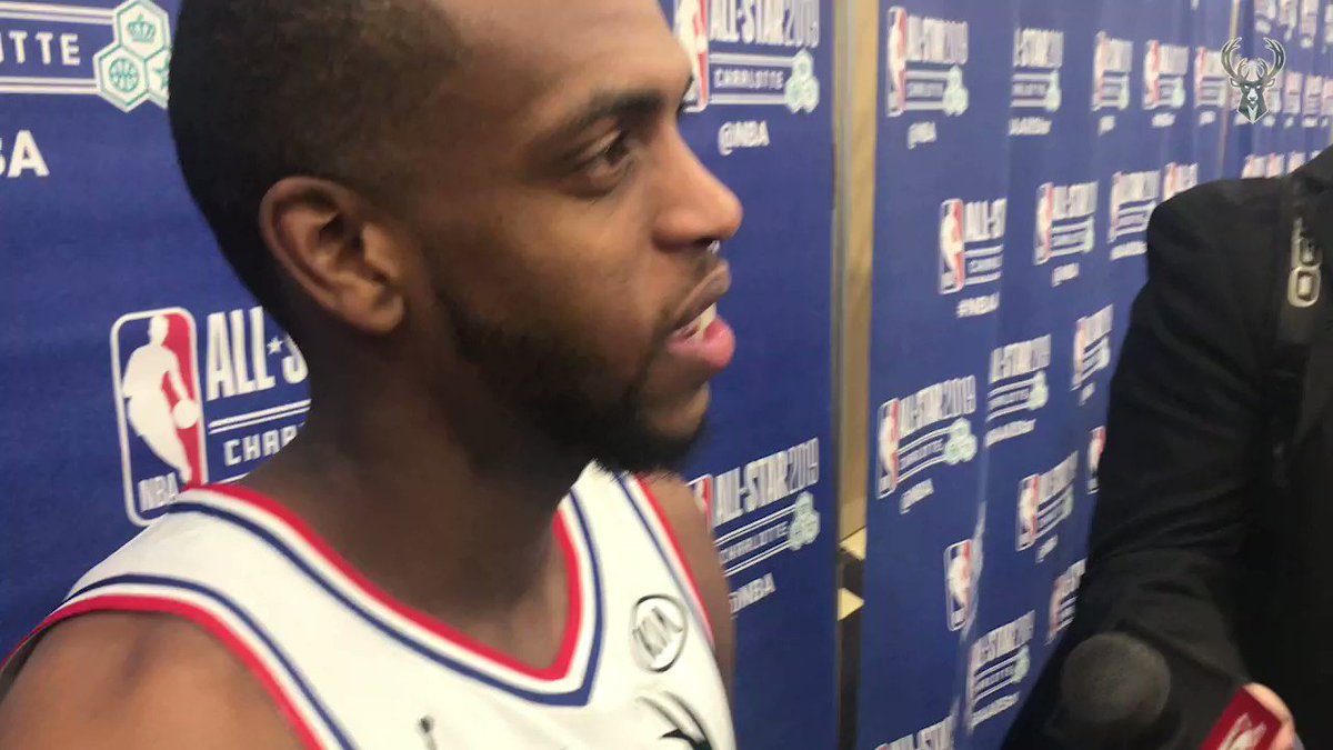 "Six years in the making right there...to be on the same court as my guy tonight, it's a special moment."
#KhrisMiddleton on playing with #Giannis at #NBAAllStar: