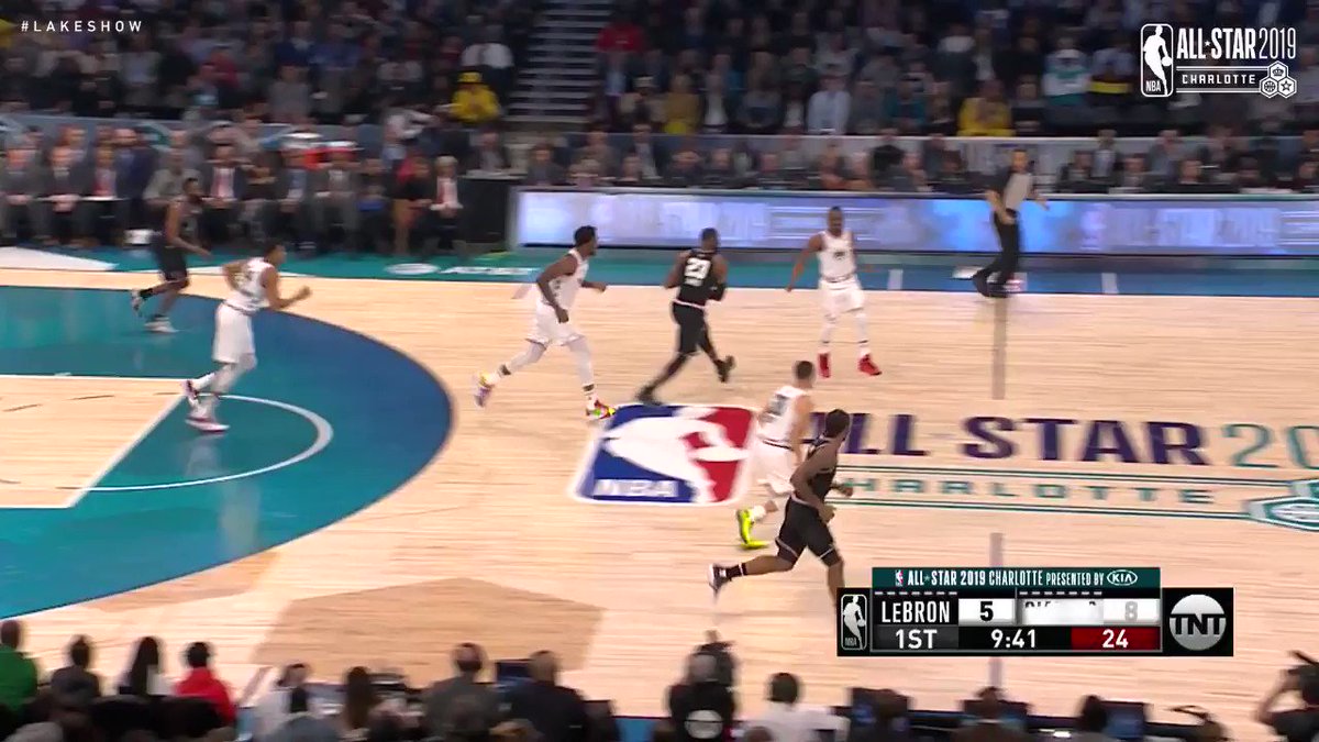 🎥 @KingsJames participó de la remontada de #TeamLeBron, aportando 19 puntos y 8 rebotes en el triunfo en el Juego de Estrellas: