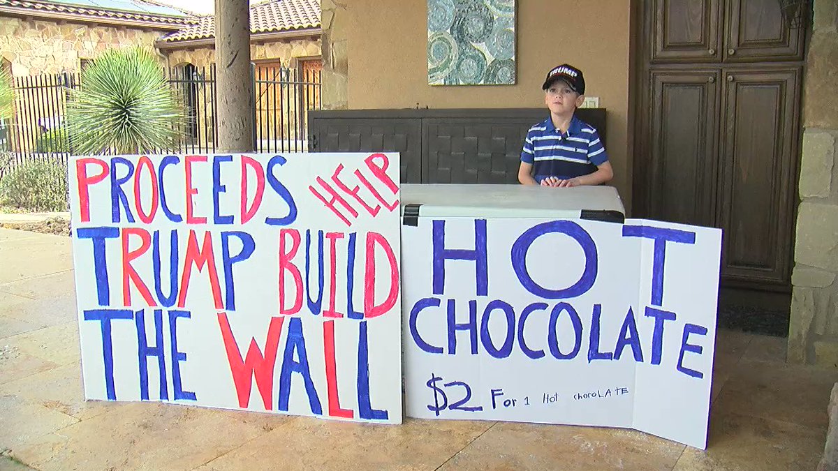 TONIGHT AT 10: 7-year-old boy raising money for the border wall. Hear from his family only on CBS Austin https://cbsaustin.com/watch