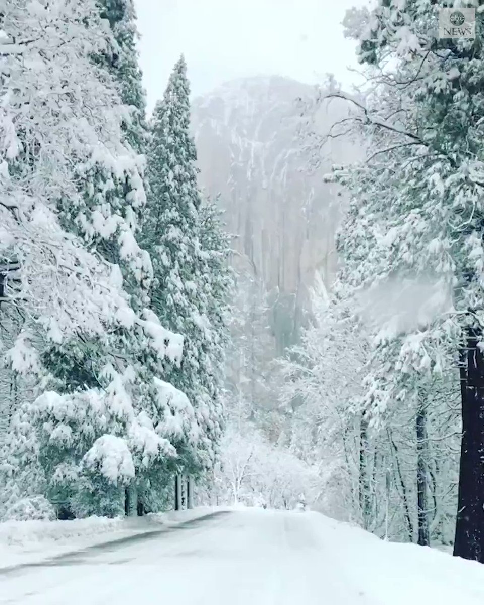 Yosemite might be a little harder to get to this time of year, but for this view of a snow-covered El Capitan, it’s worth the drive. https://abcn.ws/2SJPNvL