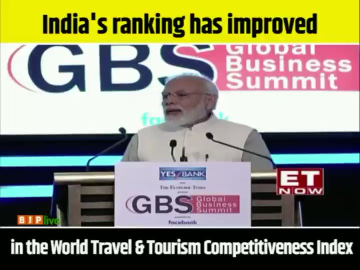 India’s ranking in the World Travel & Tourism Competitiveness index has gone up from 65 in 2013 to 40 in 2017
Number of Foreign Tourist Arrivals to India increased by around 45%
Foreign Exchange Earnings in tourism also went up by 50% between 2013 and 2017: PM @NarendraModi