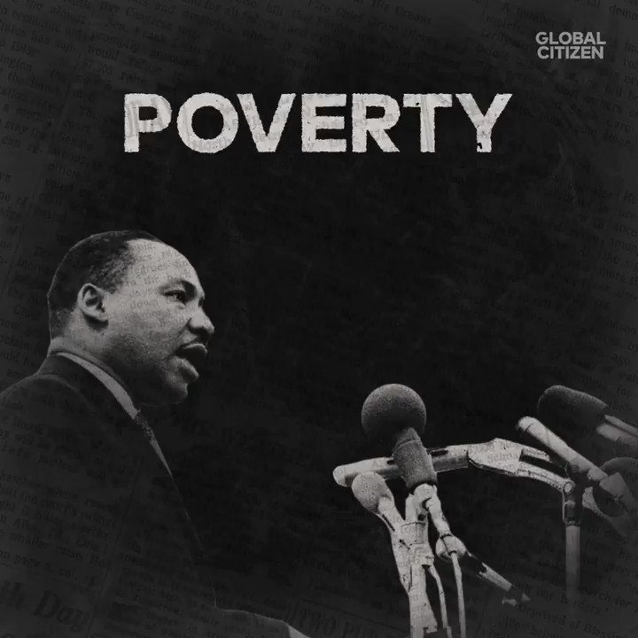 Dr. King urged all nations to work together to wipe out poverty: "Just as nonviolence exposed the ugliness of racial injustice, so must the infection and sickness of poverty be exposed and healed." #BlackHistoryMonth