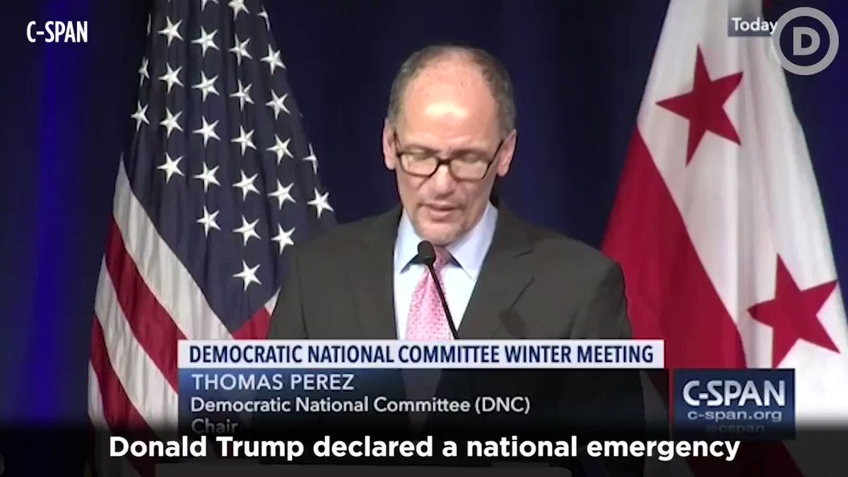 We could make a running list of national emergencies in our country that we should address before the #FakeTrumpEmergency. Listen to DNC Chair @TomPerez name a few:
(You should turn the sound on for this one. 🔊)