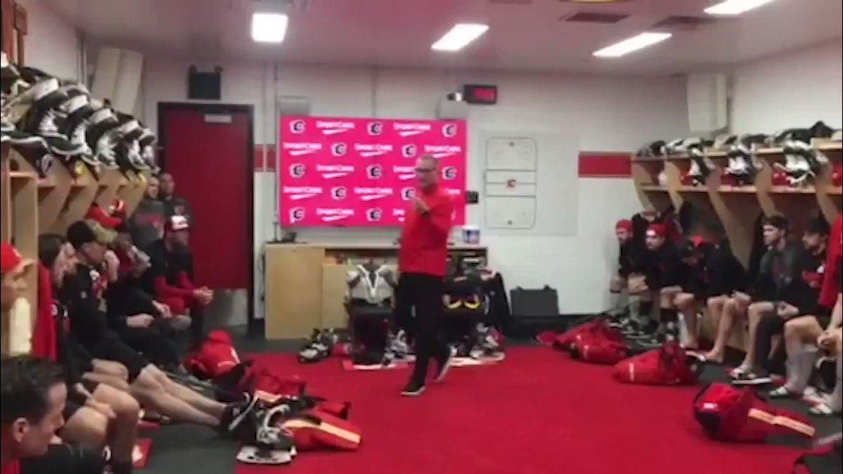 Ahead of our morning skate, Jarome Iginla had a message for the boys.#MINvsCGY | #Flames | #ThankYouIggy
