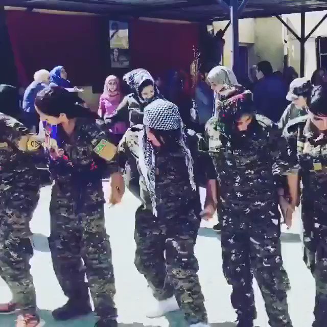 AMAZING: #Kurdish female soldiers dancing in #Raqqa after defeating ISIS, on streets where #ISIS bought and sold women.
These are real feminists that fight for women’s rights. #IWD2019