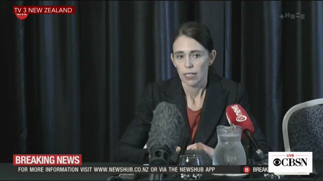 New Zealand PM: “Many of those who will have been directly affected by the shooting may be migrants to New Zealand. They may even be refugees here … They are us. The person who has perpetuated this violence against us is not.”
https://cbsn.ws/2FcKOvm