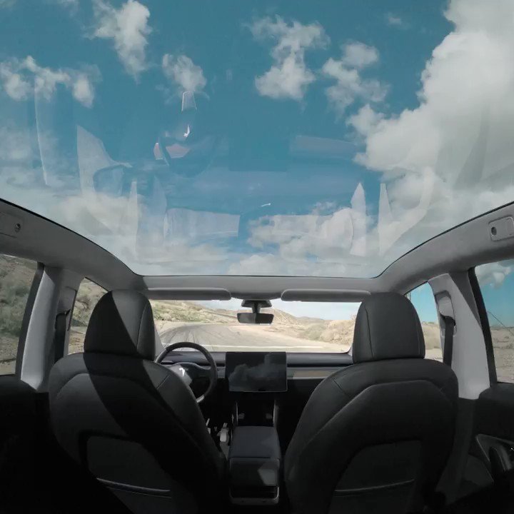 Tesla online roof glass