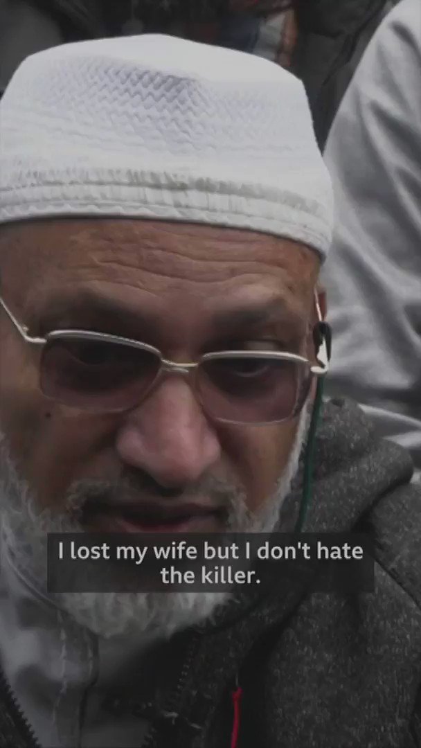 "I lost my wife but I don't hate the killer"

Farid Ahmed's wife Hosne died in the New Zealand mosque attacks. He says he "cannot support what [the killer] did" but says he's "forgiven him"

[tap to expand] http://bbc.in/2FgV04W 