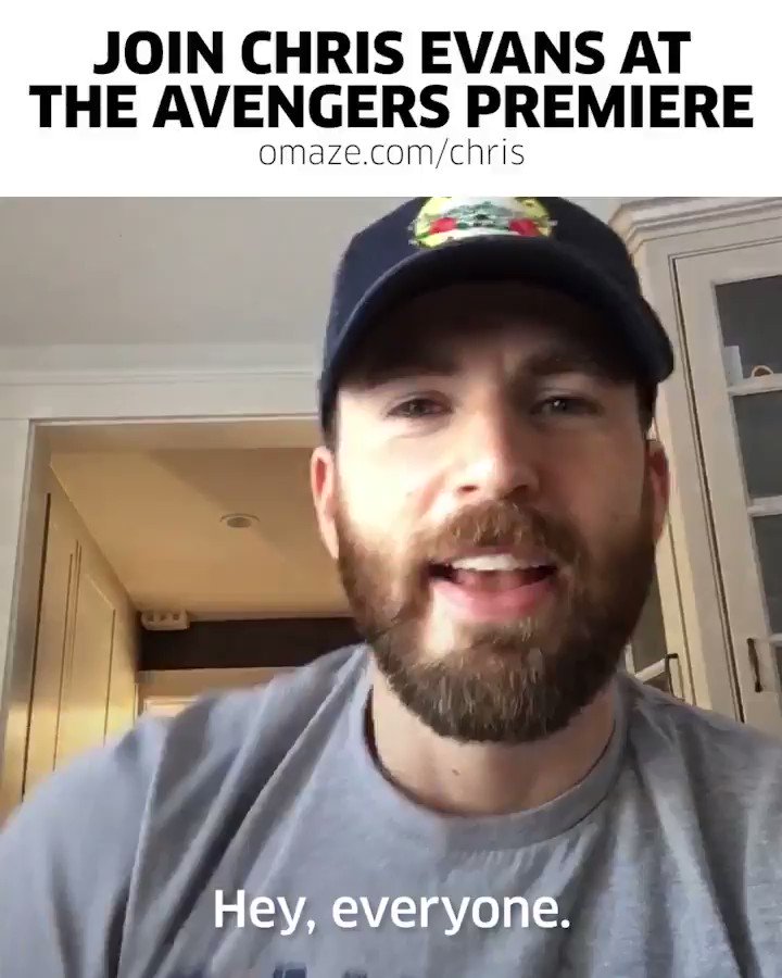 #CaptainAmerica wants YOU to join him at the #AvengersEndgame premiere! #omaze
For your chance to meet @ChrisEvans on the red carpet and see the movie before the rest of the world, show some love to @chris_haven and ENTER: http://bit.ly/2Uwftsx