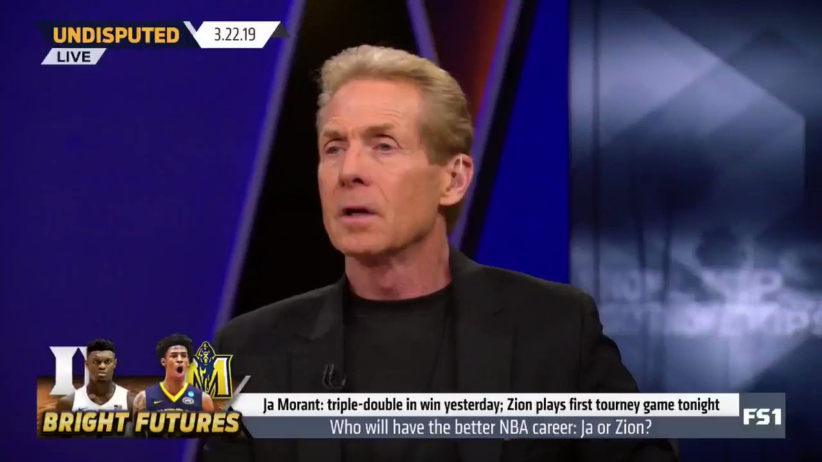 "I think Zion is more athletic than Giannis." โ @RealSkipBayless