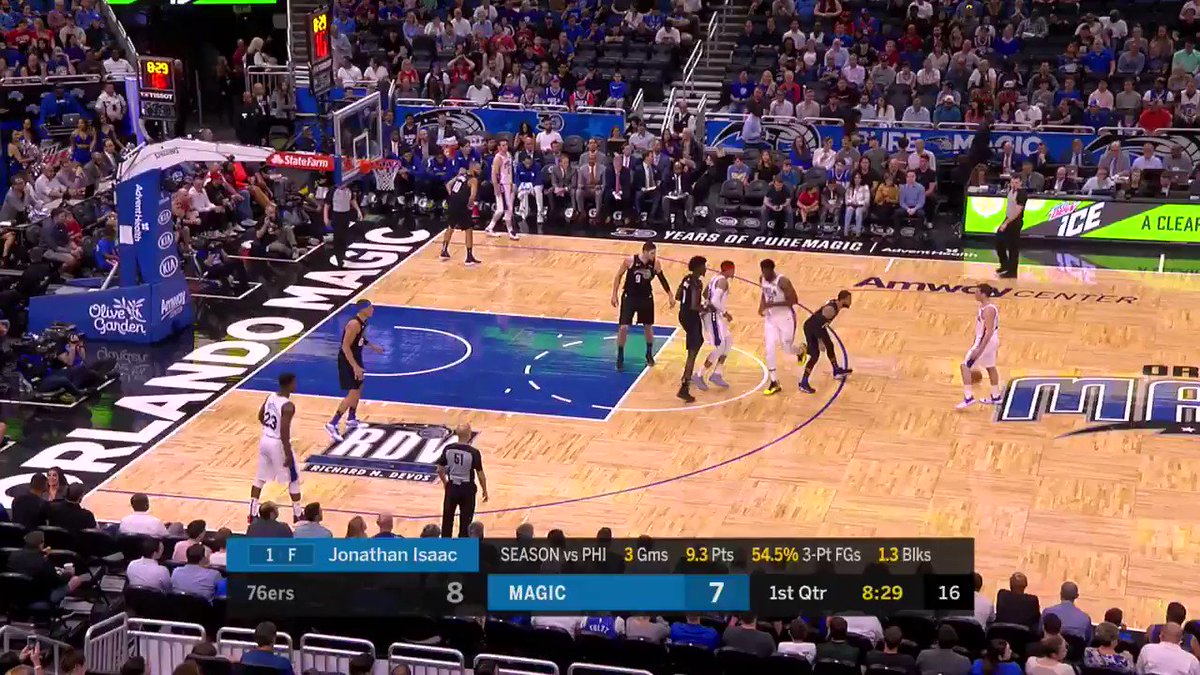 J O N A T H A N 🔨 I S A A C
📺: @FOXSportsFL | #PureMagic
