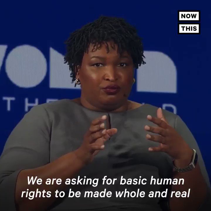 “We are asking for basic human rights to be made whole and real in the United States. There is nothing un-American about it. Having access to health care is not a leftist idea. It’s a human idea.” — @staceyabrams