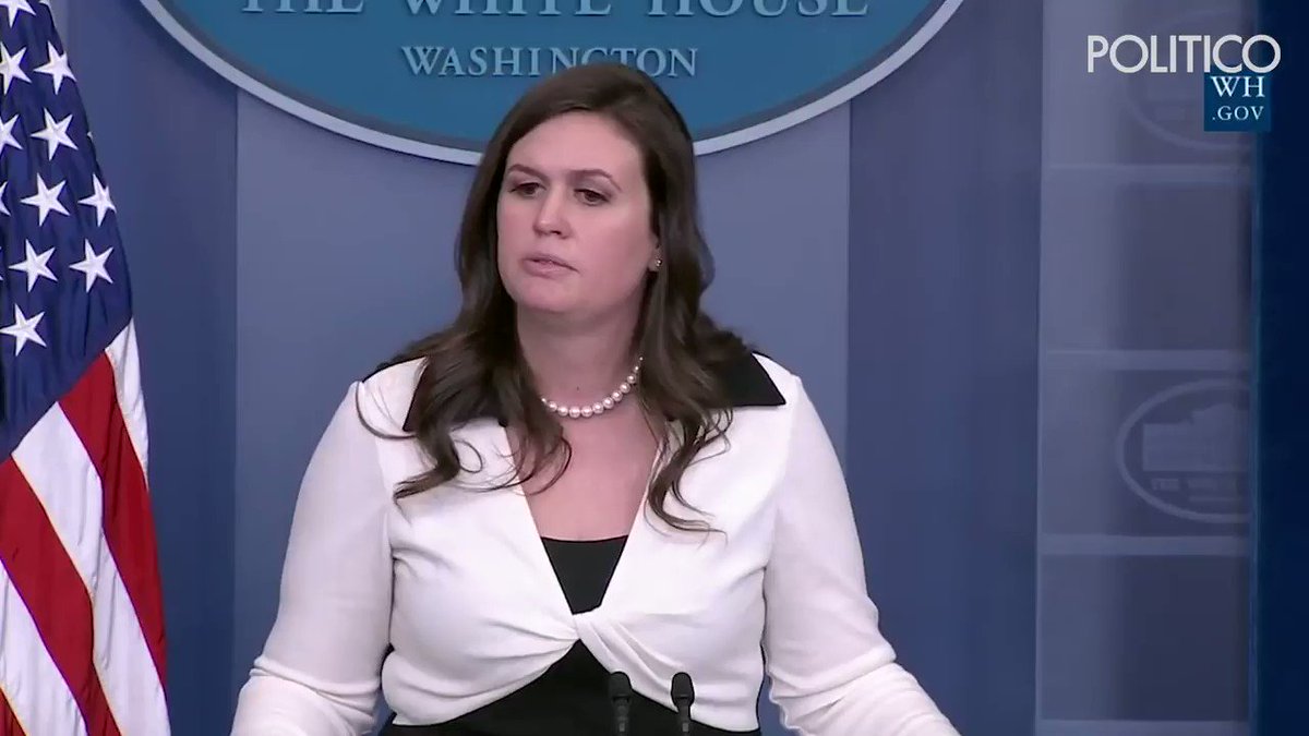 Mueller's report said Sarah Huckabee Sanders told investigators she made comments to reporters that were "not founded on anything." Here's that moment 👇