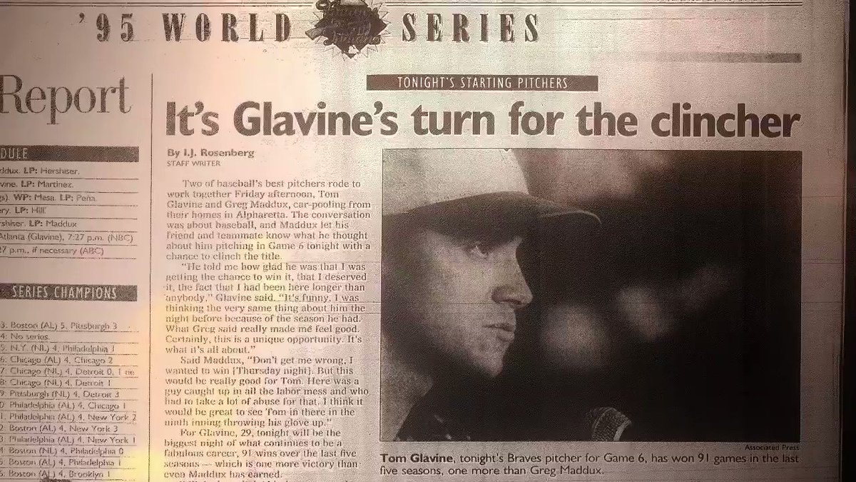 The defining game of @Tom_Glavine's Hall of Fame career? #FlashbackFriday to when the lefty brought @Braves a World Series title.
@MizunoBsballNA | #ReachBeyond