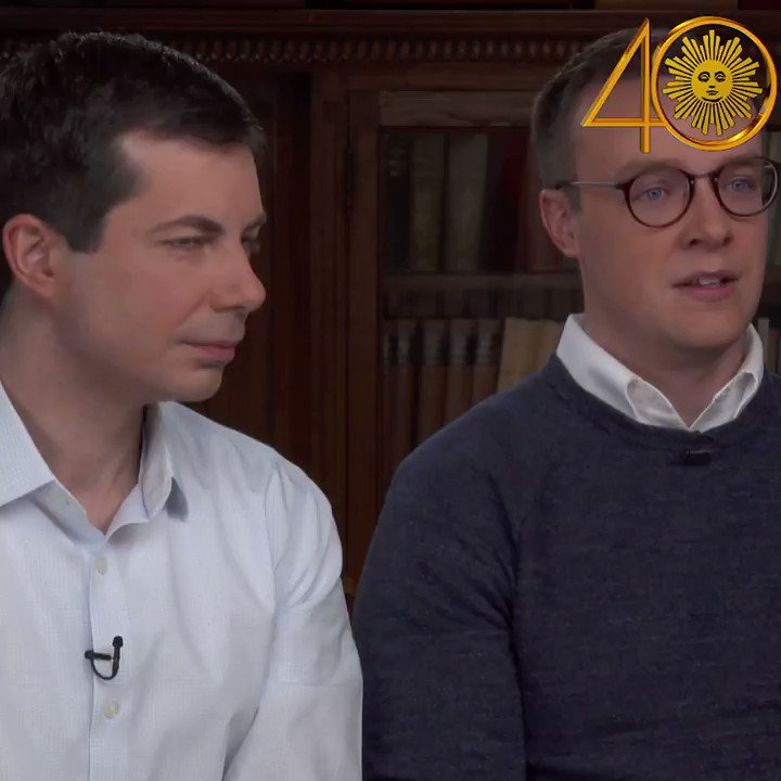 #SundayMorning
Our @jDickerson visits South Bend to chat with Indiana Mayor and presidential candidate @PeteButtigieg
Tomorrow Dickerson talks with Buttigieg's husband, Chasten Buttigieg, a junior-high schoolteacher & their interview-stealing dog, Buddy https://cbsn.ws/2vbe5AI