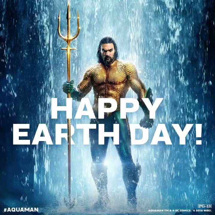 #Aquaman fights for the protection of all on earth, both below the seas and on the surface. Happy #EarthDay!