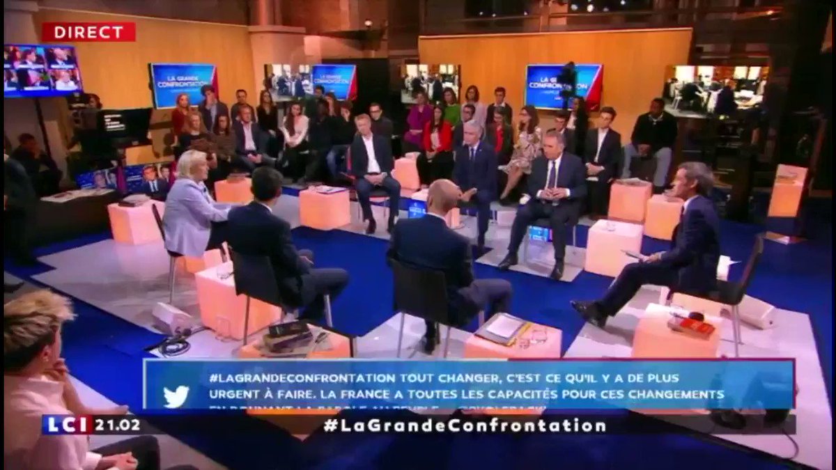 Marine Le Pen's photo on #LaGrandeConfrontation
