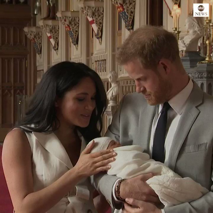 BREAKING: Prince Harry and Meghan, the Duke and Duchess of Sussex, introduce their newborn son to the world for the first time. https://abcn.ws/2H8iRV9
