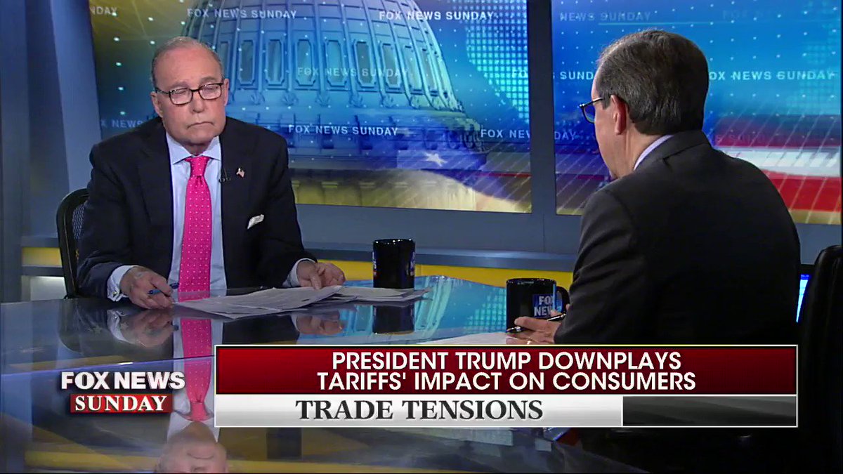 Chris talks to @larry_kudlow about who actually pays the tariffs with China if they were to be imposed #FNS
