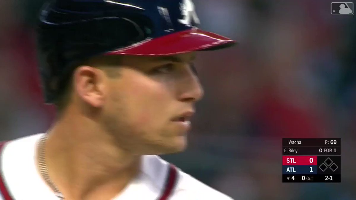 First game, first career homer for @austinriley1308.
