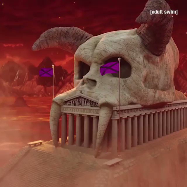 Gary maintains law and order in Satan's courtroom on a new episode of @Yourprettyface available on the Adult Swim app or here: http://asw.im/3HRNra