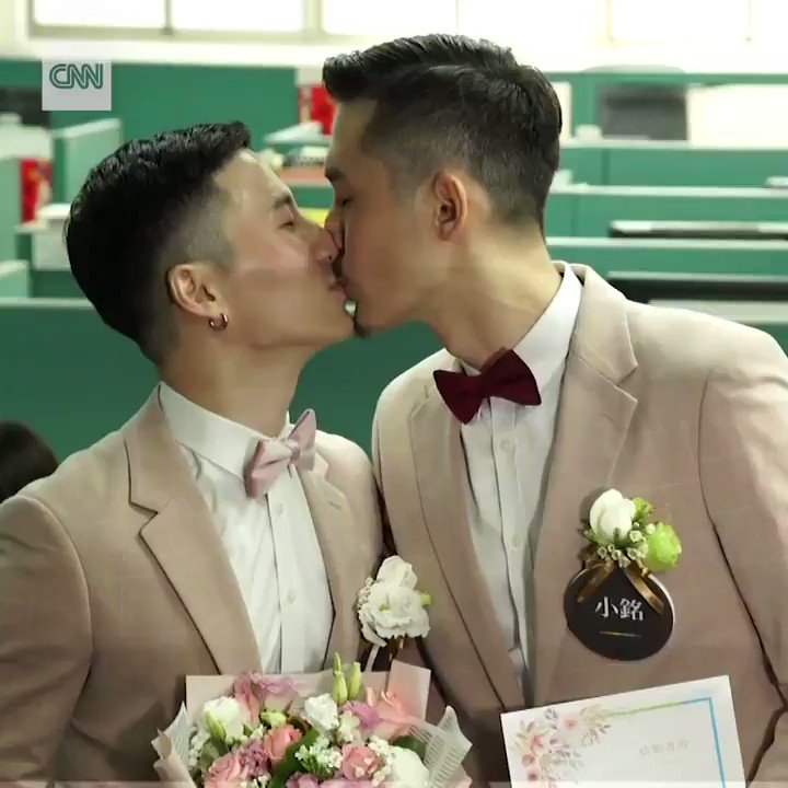 Amber Wang took the hand of her new wife, Kristin Huang, in Taipei, Taiwan, Friday, making history as one of the first same-sex couples to marry in Asia. Across the island of 24 million, the first gay and lesbian couples in Asia legally tied the knot. https://cnn.it/2HTPo1B
