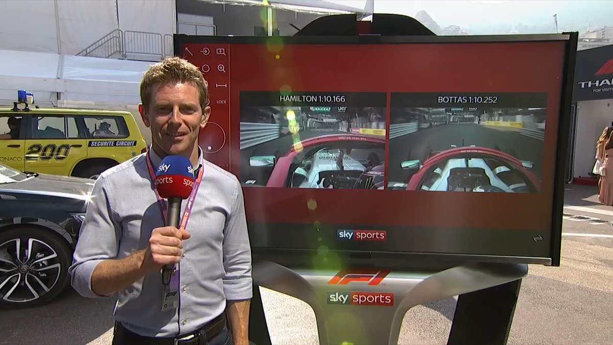 There was less than a tenth between them at the end, but where did Lewis Hamilton gain the edge over Valtteri Bottas in #MonacoGP qualifying?
@Antdavidson analyses the laps...
