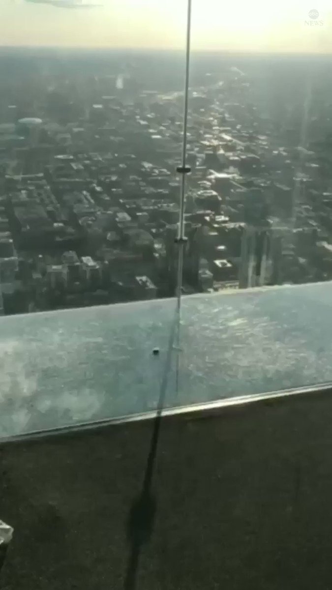 Visitors to Chicago’s Willis Tower, the city’s tallest building, captured video that appears to show cracks in the floor of its SkyDeck ledge 103 floors above ground. https://abcn.ws/2IcEntx