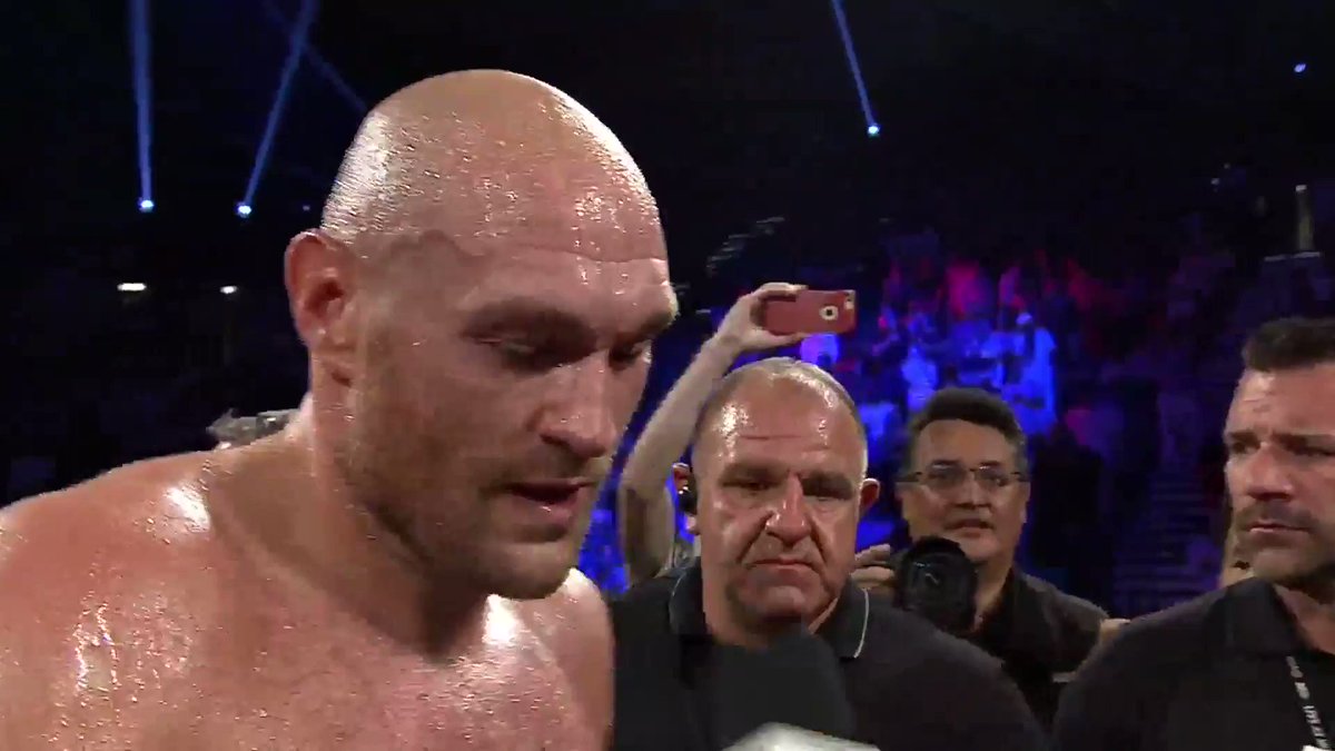 There is absolutely nobody like him. The most entertaining man in sports @tyson_fury #FurySchwarz ๐๐ถ