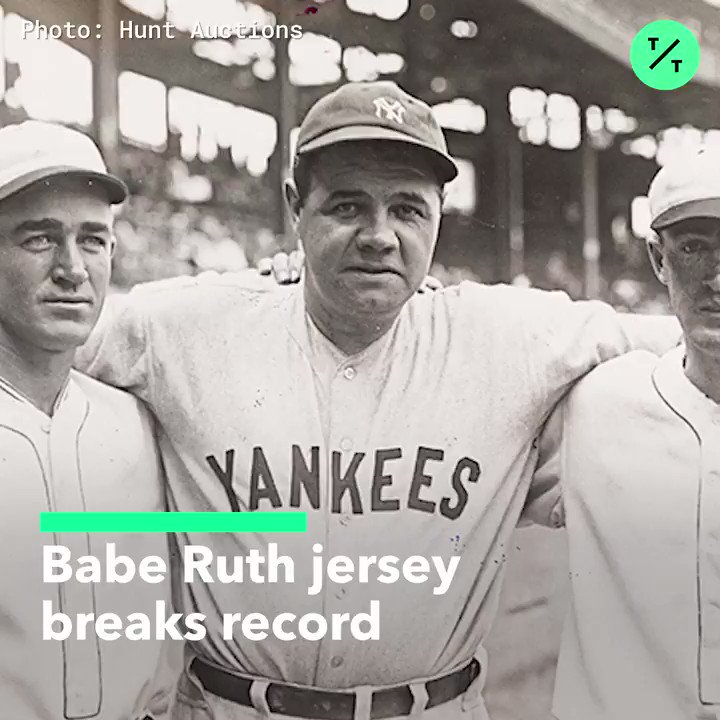Babe Ruth's jersey sold at auction for a record-breaking $5.6