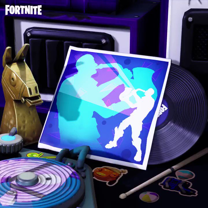 Fortnite (@FortniteGame) on Twitter photo 24/06/2019 00:30:00 Press play and phone it in. Grab the Saxy Groove music track in the Item Shop now! Press play and phone it in. Grab the Saxy Groove music track in the Item Shop now!
